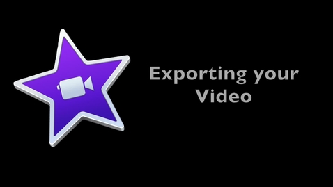 Thumbnail for entry iMovie 10: How and Where  to Export