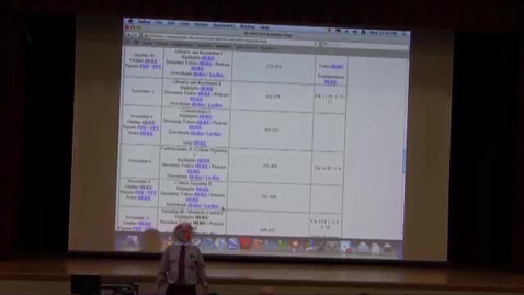 Thumbnail for BB 450 Lecture for November 11, 2009