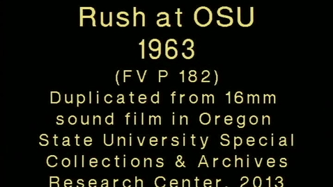 Thumbnail for entry &quot;Rush at OSU,&quot; 1963