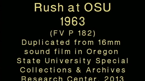 Thumbnail for &quot;Rush at OSU,&quot; 1963