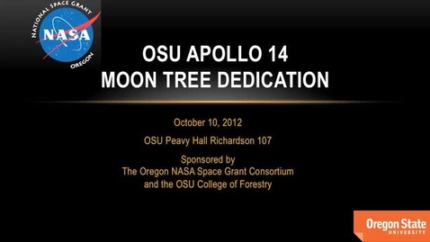Thumbnail for entry OSU Moon Tree Dedication