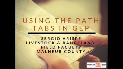 Thumbnail for Path Tabs in GEP