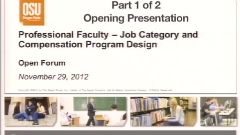 Thumbnail for Nov 29 2012 Prof Faculty Open Forum Part 1 of 2