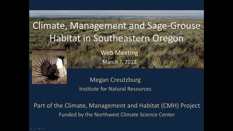 Thumbnail for entry CMH Southeastern Oregon kick-off project - March 7, 2013