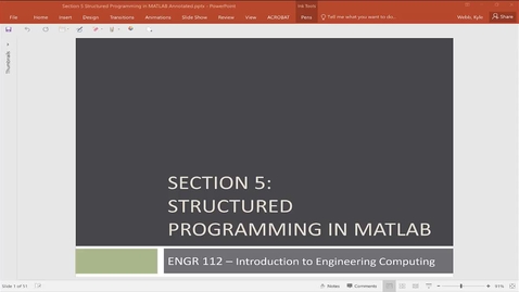 Thumbnail for ENGR 112 Class 6 - 01/27/20