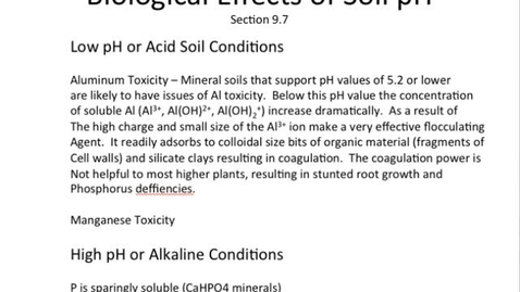 Thumbnail for Biological Effects of Soil Acidity