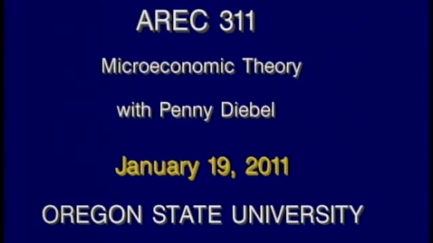Thumbnail for AREC 311 Winter 2011 - Lecture 09