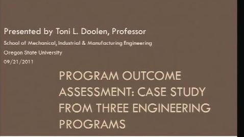 Thumbnail for Fac Assessment Academy 2011 03 Toni Doolen