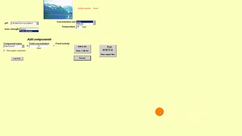 Thumbnail for entry Visual Minteq Tutorial Part 2