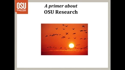 Thumbnail for 2013 New Faculty Orientation Session B-1 OSU Advantage