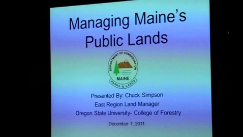 Thumbnail for Chuck Simpson, OSU College Forests Candidate