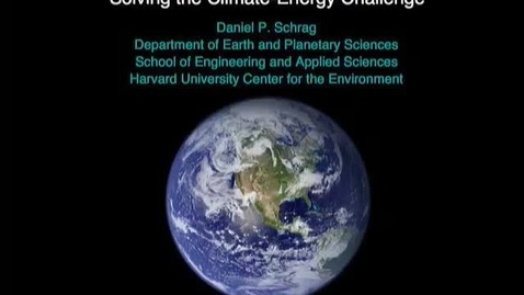 Thumbnail for GEO 2009 Winter Seminar - Schrag