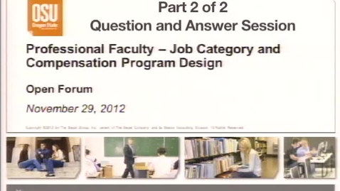 Thumbnail for entry Nov 29 2012 Prof Faculty Open Forum Part 2 of 2