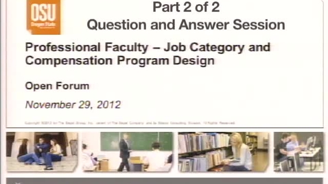 Thumbnail for Nov 29 2012 Prof Faculty Open Forum Part 2 of 2