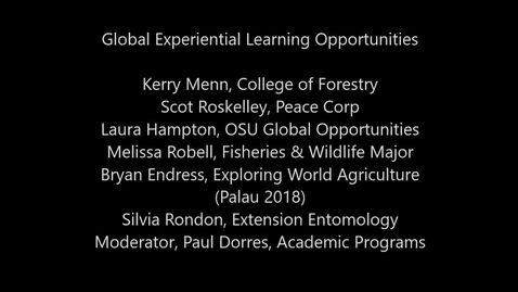 Thumbnail for entry Global Experiential Learning Opportunities