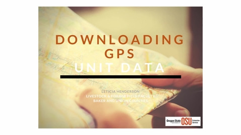 Thumbnail for Transferring GPS Receiver Waypoints to a Folder