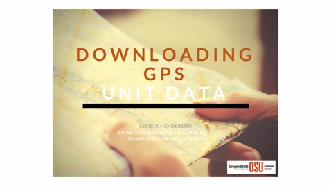 Thumbnail for entry Transferring GPS Receiver Waypoints to a Folder