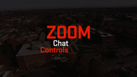 Thumbnail for entry Zoom | Chat Controls