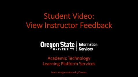 Thumbnail for entry Student Video: View Instructor Feedback