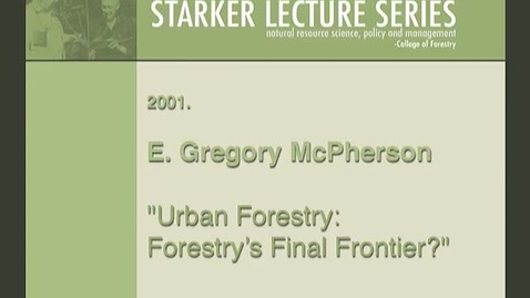 Thumbnail for entry Starker Lecture Series