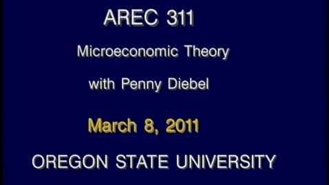Thumbnail for AREC 311 Winter 2011 - Lecture 32