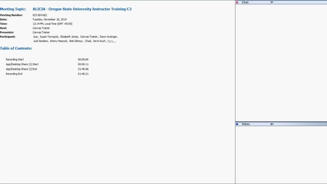 Thumbnail for entry Canvas Training Webinar - November 18 2014