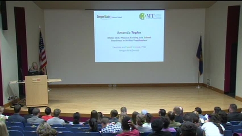 Thumbnail for Scholars' Insights 2014:  Amanda Tepfer - Motor Skill, Physical Activity, and School Readiness in At-Risk Preschoolers