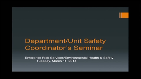 Thumbnail for 2014-03-11 DUSC Part 1 of 5 Chemical Inventory and Labeling
