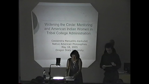 Thumbnail for Cassandra Manuelito, Native American Philosophies, (May 2005)