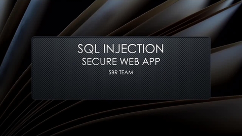 Thumbnail for SQL Injection (Secure)