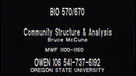 Thumbnail for BIO 570 - Lecture 12: NMS concl.