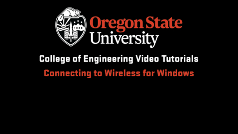Thumbnail for Connecting to Wireless for Windows