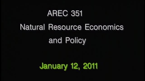 Thumbnail for AREC 351 Winter 2011 - Lecture 05