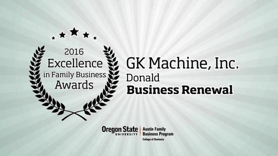 Gk Machine 2016 Excellence In Family Business Awards