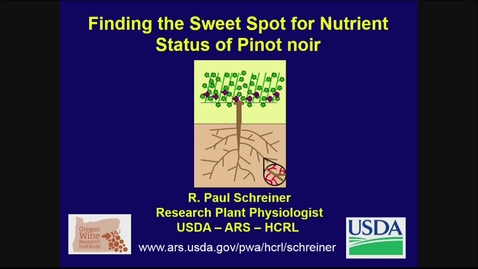 Thumbnail for entry 20150424 Finding the Sweet Spot for Nutrient Status of Pinot noir
