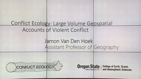 Thumbnail for Research Computing Seminar on Geospatial Analysis of Conflict