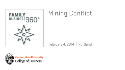 Thumbnail for entry Family Business 360 - Mining Conflict