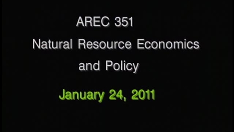 Thumbnail for AREC 351 Winter 2011 - Lecture 08