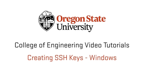 Thumbnail for Creating SSH Keys Windows
