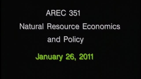 Thumbnail for AREC 351 Winter 2011 - Lecture 09