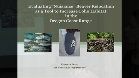 Thumbnail for Evaluating &quot;Nuisance&quot; Beaver Relocation