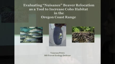 Thumbnail for entry Evaluating &quot;Nuisance&quot; Beaver Relocation