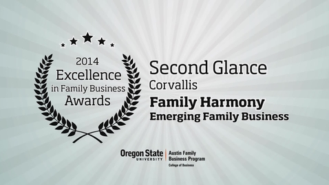 Thumbnail for entry 2014, Second Glance, Inc., Excellence in Family Business Awards