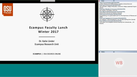 Thumbnail for entry Ecampus Faculty Lunch - Winter 2017 - Research Strategies