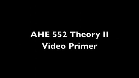 Thumbnail for 1 views AHE 522 Theory II Primer - Kolb's Experiential Model v2