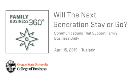 Thumbnail for entry Family Business 360 - Will the Next Generation Stay or Go