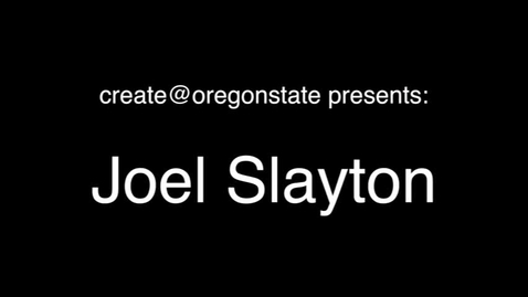 Thumbnail for entry “Artx: creativity/innovation.” A Talk by Joel Slayton