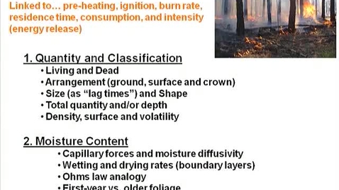 Thumbnail for FOR 446: Wildland Fire Ecology: eCampus third lecture