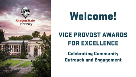 Thumbnail for entry Outreach and Engagement Vice Provost Awards for Excellence - May 2019