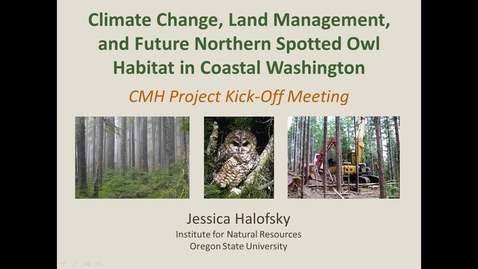 Thumbnail for CMH Coastal Washington kick-off project - January 15, 2013